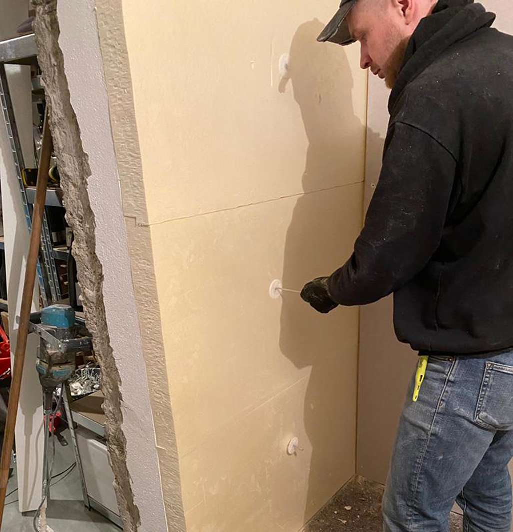 Daemmung der Wände & Decke mit 80mm XPS-Platten 03