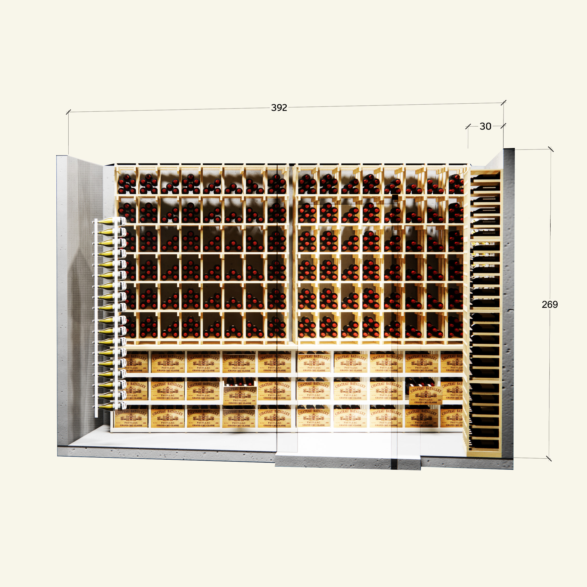 Technische Zeichnung Keller Planung Seite